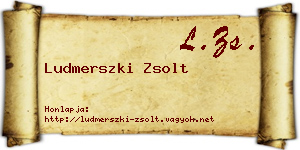 Ludmerszki Zsolt névjegykártya